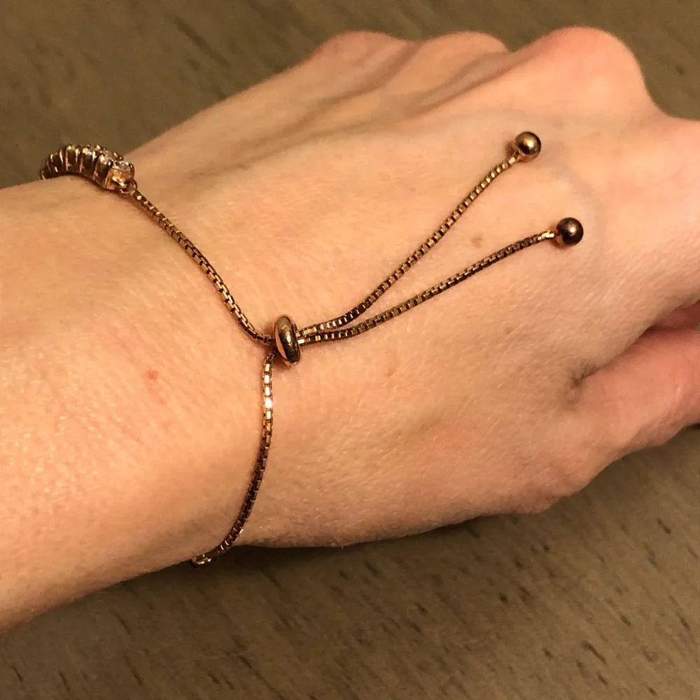 Vintage Gold Tone CZ Diamond Bracelet